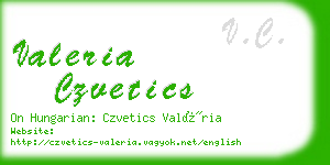 valeria czvetics business card